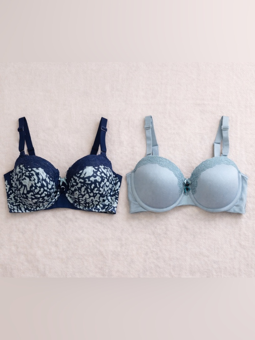 Maidenform 34C Bra Bundle 2 Pack NWOT/NWT Blue Lace Push Up